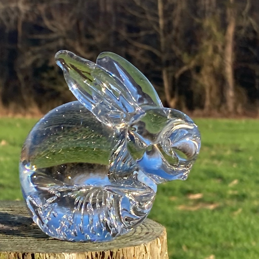 Dazzling Vintage Leonard Art Glass Bunny - Picture 3 of 13